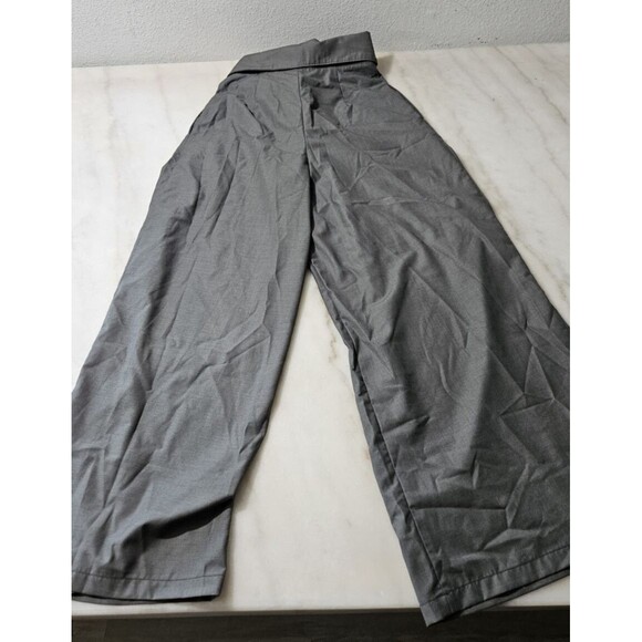 RAW Enthusiasm Women’s Pants Small Gray Wide Leg High Waist Trousers - Picture 4 of 9